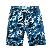 Tween Boys Beach Shorts Camouflage Drawstring Swimwear Trunks Swimsuit Board Shorts Bathing Suit Bottoms